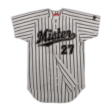 2015 hombres de manga corta de jersey de béisbol en blanco con la función de ajuste seco